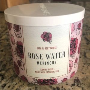 Bath and Body Works Rose Water Meringue Candle
